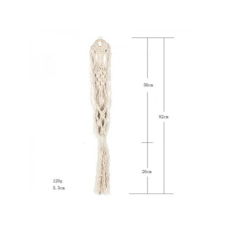 Vintage Flower Planters Topumt Plant Hanger Basket Flower Pot Plant Holder Macrame Hanging Vintage Knotted Lifting Rope Garden Home Decoration ()