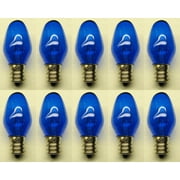 CEC Industries #7C7/TB/130V (Blue) Bulbs, 130 V, 7 W, E12 Base, C-7 shape (Box of 10)