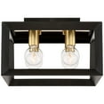 thumbnail image 5 of Possini Euro Design Gretna Boxed Modern Industrial Ceiling Light Flush Mount Fixture 10" Wide Black Warm Gold 4-Light Square Frame for Bedroom Kitchen, 5 of 8