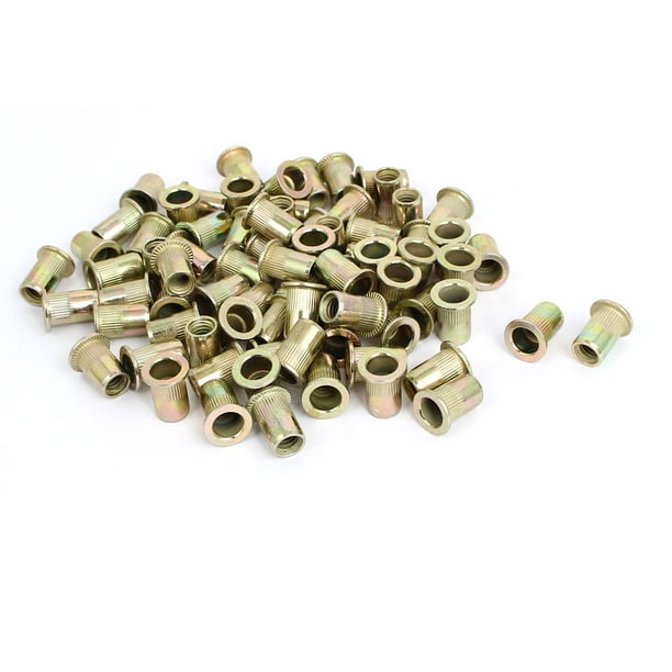 Unique Bargains 5/16" Thread 18mm Long Rivet Nut Insert Nutsert 100pcs