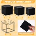 thumbnail image 2 of Chitidr 6 Pcs Acrylic Display Boxes Display Riser Cases 5 Sided Nesting Cube Organizer 4'' 5'' 6'' Acrylic Square Cube Base Riser Stand with Hollow Bottoms(Black), 2 of 7