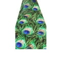 thumbnail image 2 of BSDHOME Peacock colorful feather Table Runner 14x72 inches, 2 of 4