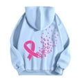 thumbnail image 5 of Puliio Womens Zipped Hoodie Sweartshirts Cancer Awareness Print Long Sleeve Zip Up Basic Pullover Jacke Soft Comfortable Daily Wear Pocket Drawstring Hoody Hoodies Capped Tops, 5 of 6