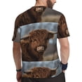 thumbnail image 2 of Wukai Yak Print Men's Short-Sleeved Mesh T-Shirt,Quick-Dry Short Sleeve Workout T-Shirt-5X-Large, 2 of 8