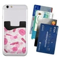thumbnail image 2 of YFYANG Universal Adhesive Cell Phone Card Holder, Pink Lipstick Graffiti Leather Cell Phone Wallet Sticker, 2 of 6