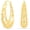 Yellow-Gold / Oval Filigree, variant on 925 Sterling Silver Hoop Earrings | Women's Filigree Hoop Earrings | Openwork Mesh Filigree Cut Earring | Lightweight & Hypoallergenic Vintage Hoop Earrings for Women