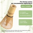 thumbnail image 3 of Juego de batidores Matcha Cemruy, 4 unidades, bambú blanco, fabricado en Japón, 3 of 5