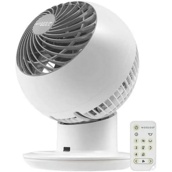 IRIS Woozoo Globe Multi-Directional 5-Speed Oscillating Fan [2024 Model], Small, White