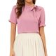 thumbnail image 1 of Top Elegante De BluDe ManCorDe OficiDe Las Camisas Del Cuello De PajariDe Las Mujeres RoProfundo XS, 1 of 5