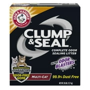 ARM & HAMMER Clump & Seal Cat Litter Multi-Cat Complete Odor Sealing Clay Clumping Cat Litter, 28 lb