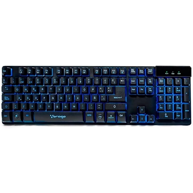 Teclado multimedia Vorago KB-502 con teclas retroiluminadas, USB. Vorago KB-502
