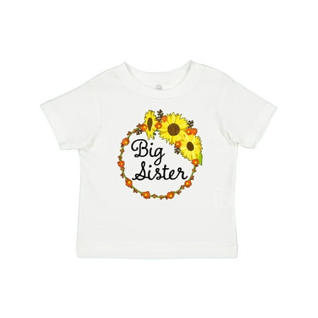 

Inktastic Big Sister Sunflower Wreath Gift Baby Boy or Baby Girl T-Shirt