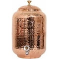 thumbnail image 3 of Handmade 100% Pure Copper Hammered Dispenser Water Pitcher, Container, Pot 4 Liter with 2 Glass 1 Bottle, 3 of 6