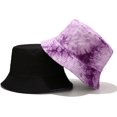 thumbnail image 3 of CoCopeaunts Reversible Buckets Hat Women Autumn Winter Multicolor MenTie Dye Bucket Caps Double-Faced Wear Cotton Fisherman Caps, 3 of 8