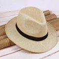 thumbnail image 2 of New Summer Men Straw Panama Hat Handmade Beach Cap Travel Sunhat, 2 of 2