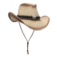 thumbnail image 3 of Sombrero de vaquero Sunnimix de paja de papel moldeable, 3 of 7