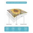 thumbnail image 4 of Twin Quilt Bedding Set, Farmhouse Sunflowers Reversible Summer Quilt 3 Pieces, Rustic Barn Doors Flowers Butterfly Wooden Lightweight Bedspreads Coverlets with 2 Pillow Shams for All Seasons, 4 of 5