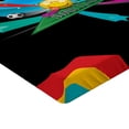 thumbnail image 2 of Ambesonne Emoji Fitted Sheet, Soccer Colorful Stars Pattern, Twin Size, Black and Multicolor, 2 of 3
