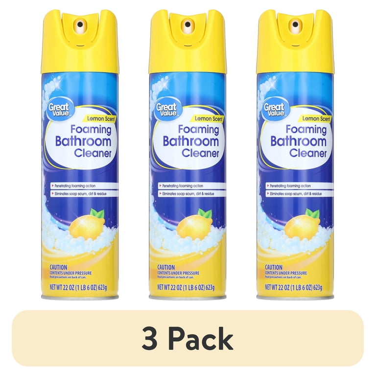 Great Value Lemon Scent Foaming Bathroom Cleaner, 22 Oz photo 1