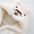 thumbnail image 5 of DJDLJWCJ Girls Winter Fleece Lined Jacket with Bear Ear Soft Comforty Full Zipper Warm Coat Beige Size 5T, 5 of 8