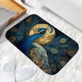 thumbnail image 6 of 1pc Peacock Absorbent Non-Slip Bathroom Thickened Flannel Rug Decor,Soft,Quick Drying,Suitable For Indoor/outdoor Use,Bathrooms,Bedrooms,Kitchens,Terrace,Laundry Rooms,16"x24", 6 of 9