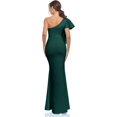 thumbnail image 2 of HSHDLDF Women's One Shoulder Ruffled Split Mermaid Evening Gown Cocktail Long Formal Dress, 2 of 6