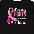 thumbnail image 4 of Inktastic Breast Cancer Awareness Nobody Fights Alone Pink Ribbon Boys or Girls Long Sleeve Toddler T-Shirt, 4 of 5