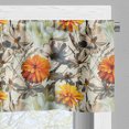 thumbnail image 5 of Ambesonne Floral Valance & Curtain, Retro Garden Flower Petals, 55"x45", Marigold Ivory and Eggshell, 5 of 7