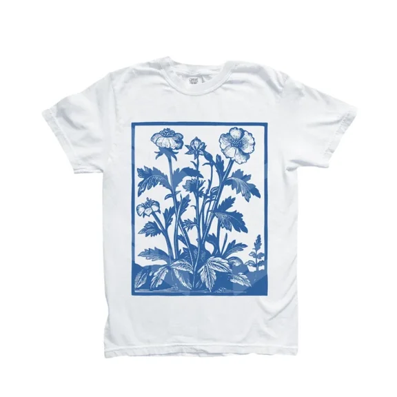 Kiraa Tee With Vintage Wildflowers Graphic Shirt, , 90S Retro Flowers Tee Birthday Gifts; For Men & Women
