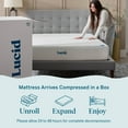 thumbnail image 6 of Lucid Refresh 10" Dual-Layered Gel Memory Foam Mattress, Firm, Cal King, 6 of 14