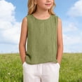 thumbnail image 2 of Linen Tank Tops for Girls Casual Loose Camisole Sleeveless Gauze Shirts Plus Size Boho Spring Summer 2026 Clothing, 2 of 5