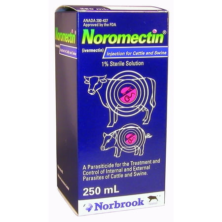 - Durvet Norbrook Noromectin 1% Injectable Cattle Control Internal Parasite 250ml