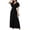 Black, variant on Women's V-neck Waist Cinched Fashionable Jumpsuit Wide Leg Pants