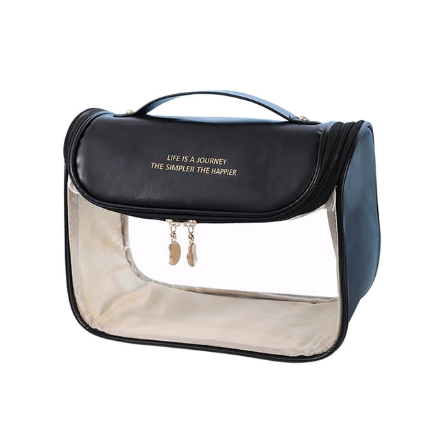 Bolsas de maquillaje transparentes Fernando organizador de maquillaje neceser de viaje negro