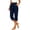 Navy, variant on Pedal Pushers for Women Tummy Control High Waisted Cropped Pants Lightweight Comfy Soft Gym Pants Capri Yoga Pants