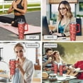 thumbnail image 7 of Red Christmas Text and Snowflake Pattern Tumbler with Handle and Lid,40oz Double Wall Vacuum Insulated Tumbler,Cups Gift for Women and Men, 7 of 7