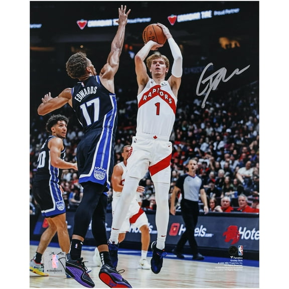 Gradey Dick Toronto Raptors Autographed 8" x 10" Jump Shot vs. Kings Photograph - Fanatics Authentic Certified