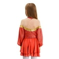 thumbnail image 2 of iiniim Kids Girls Arabian Princess Dance Sequins Leotard Dress Festival Party Costume Red 12, 2 of 7