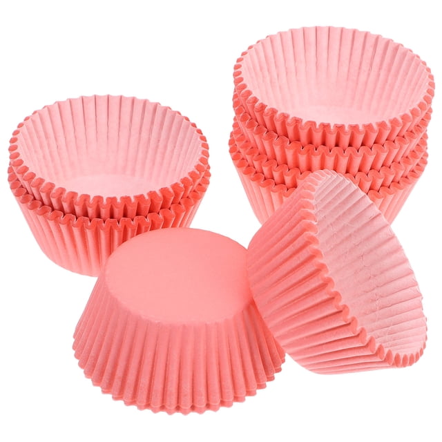 RUNROTOO 300Ud Liners De Para Cupcakes Rosa Desechables Prácticos Para Repostería Y Fiestas