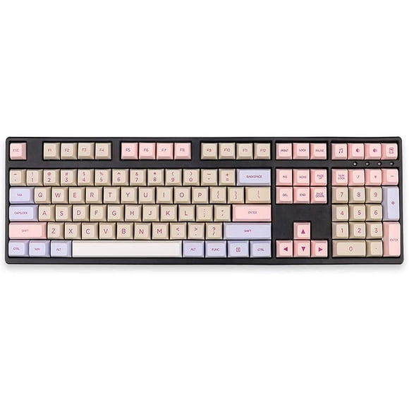 108 Keys PBT Keycap XDA Profile DYE-SUB Personalized Pink-Purple Color Keycaps Compatible with Filco/Ducky/Ikbc