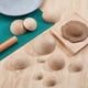 thumbnail image 4 of Juego de 12 piezas de herramientas para prensar cuencos de cerámica en 12 tamaños, moldes de madera para cerámica, juego de herramientas para cerámica semicirculares, 4 of 5