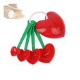 thumbnail image 1 of Mon Cherry Juego de cuchara medidora y separador de huevos - 2 en 1 con 4 cucharas medidoras y 1 separador de yema de huevo - Sin BPA y taza medidora apta para lavavajillas, 1 of 5