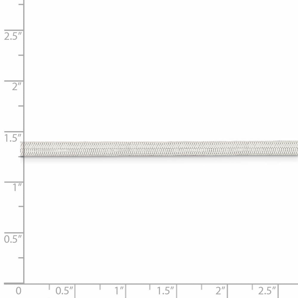 925 Sterling Silver Solid Polished 3.25mm Magic Herringbone Chain 18 Inch Lobster Claw Chain Necklace for Women and Men