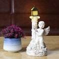 thumbnail image 3 of Estatua de ángel para decoración de jardín libre, solar, de ángel, pilar romano de energía solar para decoración de patio, decorac, 3 of 9