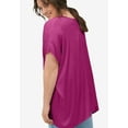 thumbnail image 2 of Ellos Women's Button-Front Linen-Blend Tunic Tunic, 2 of 3