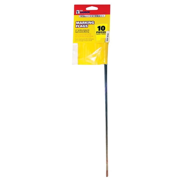 HANSON C H CO 10PK 15" Yellow Stake Flag 15181