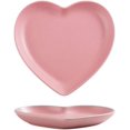 thumbnail image 1 of YISITIAN 2 Pcs Colorful Matte Heart-Shaped Ceramic Plates - Versatile for Salad, Dessert & Steak, Stylish Tableware for Home Kitchen/Dining AZ1014-1287, 1 of 6