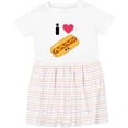 thumbnail image 3 of Inktastic I Love Hot Dogs Girls Toddler Dress, 3 of 5
