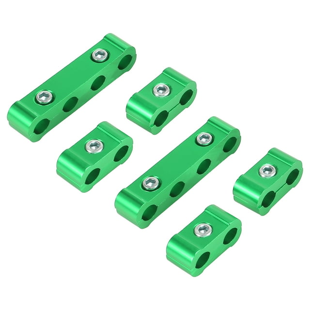 Unique Bargains 2 Set 8mm Car Auto Engine Spark Plug Wire Separator Looms Divider Organizer Clamp Aluminum Alloy Blue
