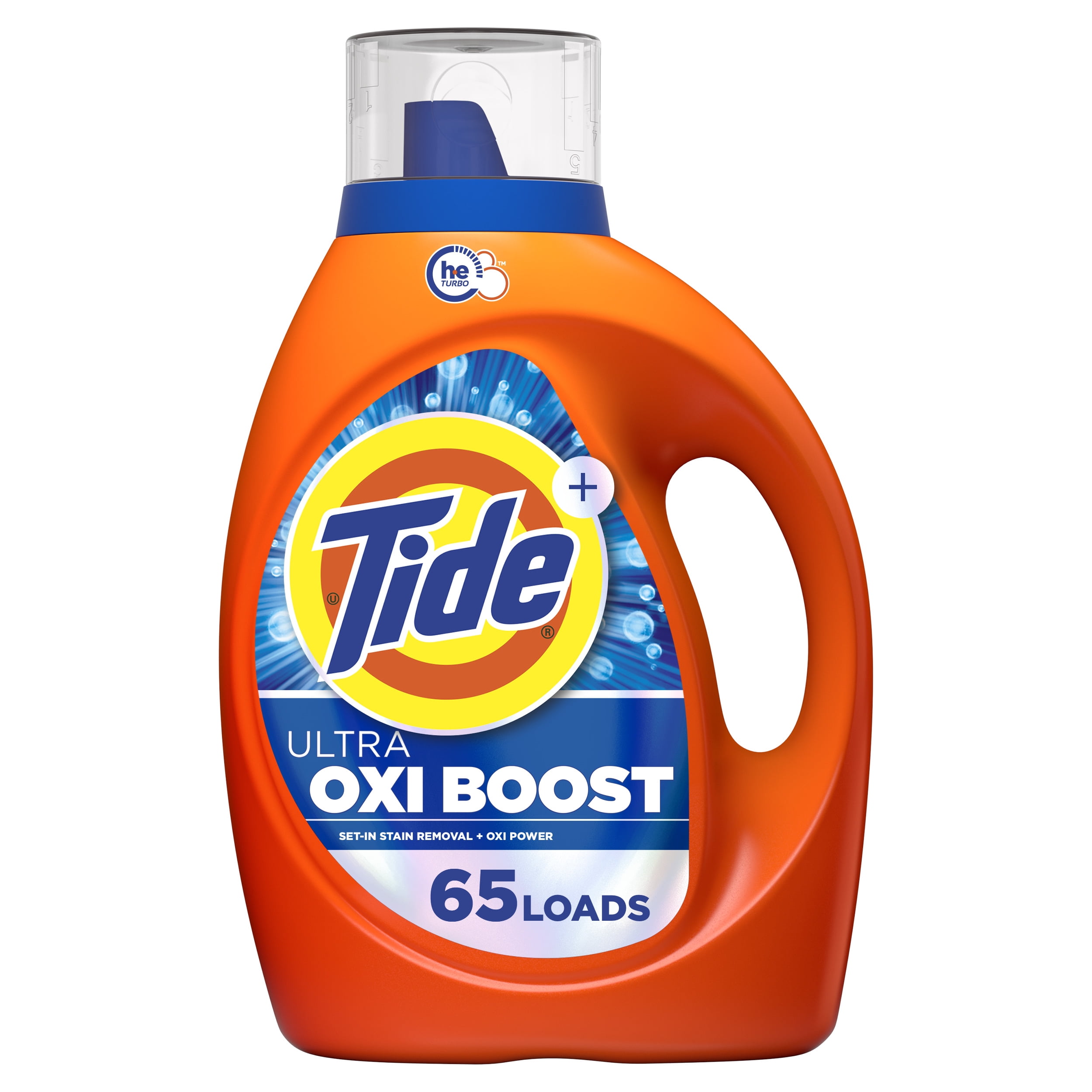 (4 pack) Tide Laundry Detergent Liquid with Ultra Oxi Boost, Advanced Stain Remover, 92 fl oz, 65 Loads
